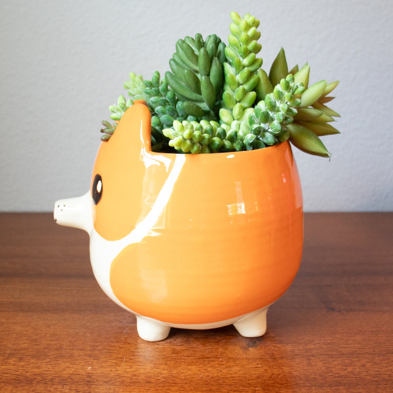 Custom Corgi Ceramic Planter